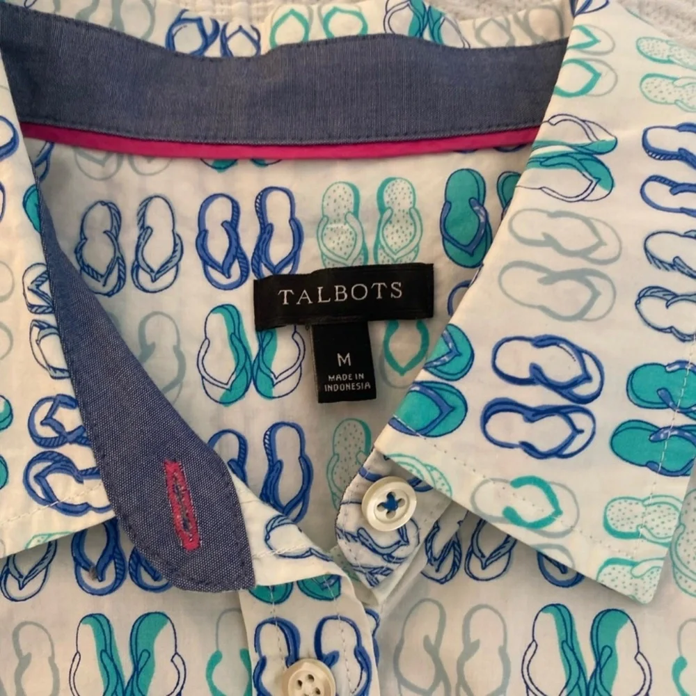 Talbots flip flop button down top - Picture 2 of 5